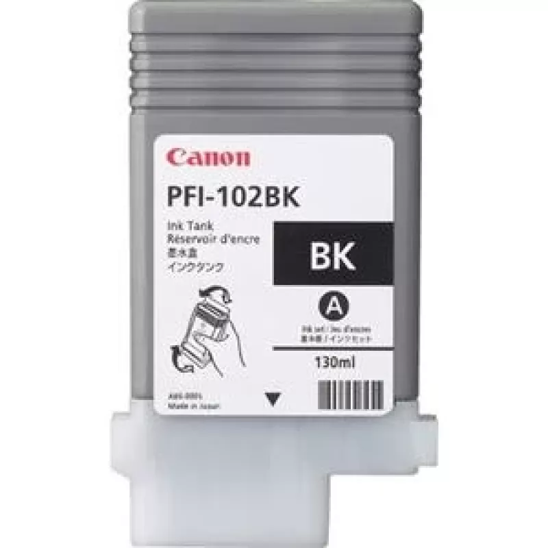 Canon PFI-102BK (0895B001) originele pigmentinktcartridge, zwart, voor imagePROGRAF iPF500/iPF600/iPF700 (SPEC)