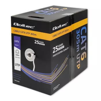 Patchkabel UTP kabel QOLTEC 50359 RJ45 CAT6 305m blauw