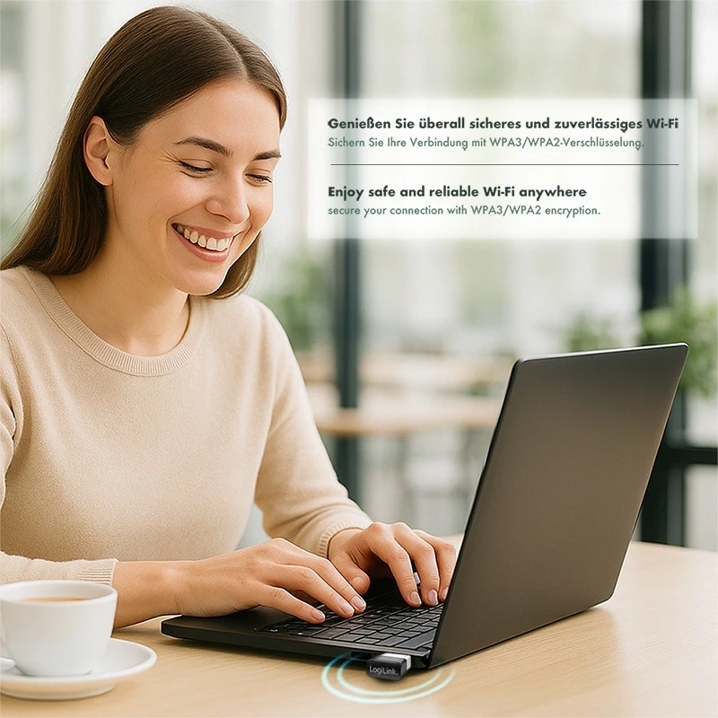 Draadloze USB WLAN-adapter, 11ac, 650 Mbit