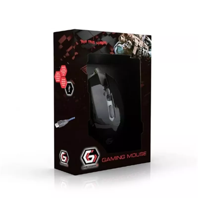 Muis USB OPTICAL GAMING/RED MUSG-001-R GEMBIRD