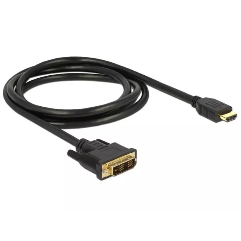 Videokabel-adapter DeLOCK 85583 1,5 m DVI-D HDMI Type-A zwart
