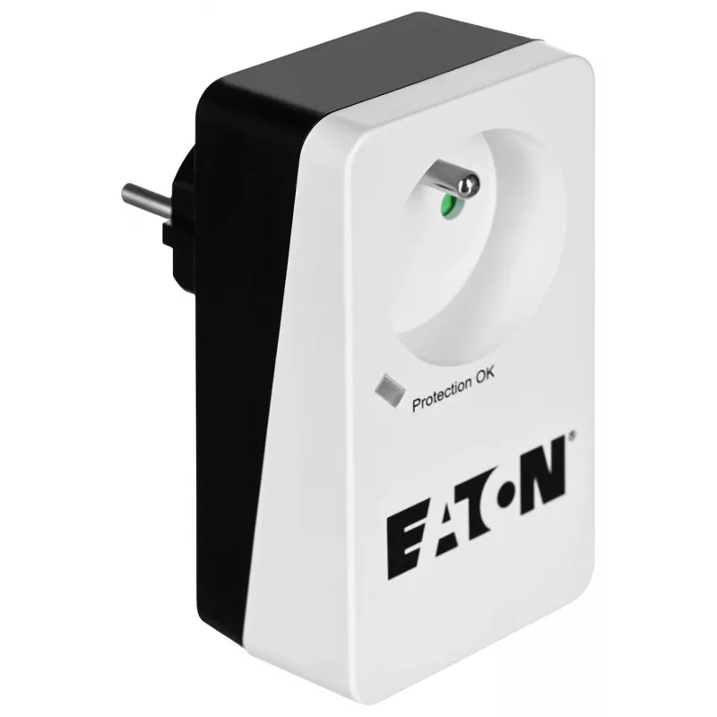 Overspanningsbeveiligingsbox Eaton Protection Box 1 FR — 1 Type-E-stopcontact, 220–250 V, 16 A, 4000 W, zwart, compact