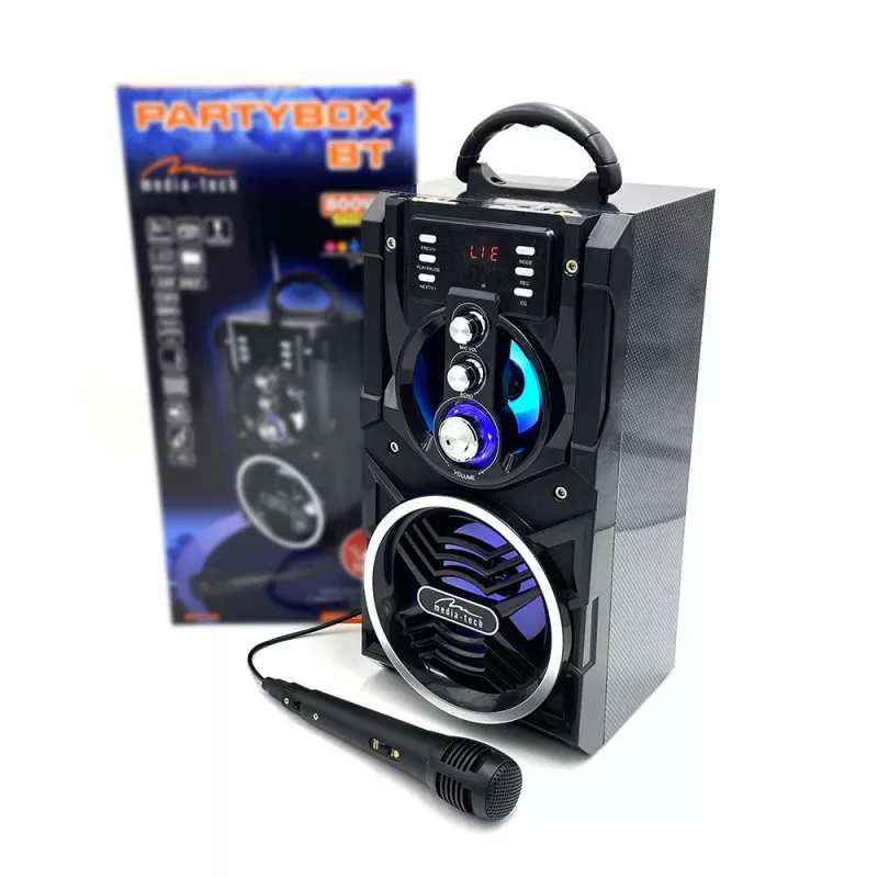 Draagbare stereoluidspreker Media-Tech PARTYBOX BT MT3150 zwart