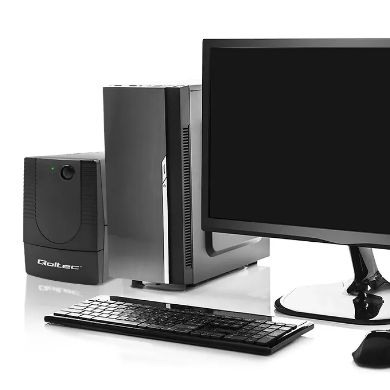 Qoltec 53772 UPS (noodstroomvoorziening) Line-Interactive 0,65 kVA 360 W 1 AC-uitgang