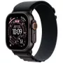 Smartwatch Apple Watch Ultra 3 GPS + Cellular 49mm zwarte titanium behuizing zwarte Milanese-band Small