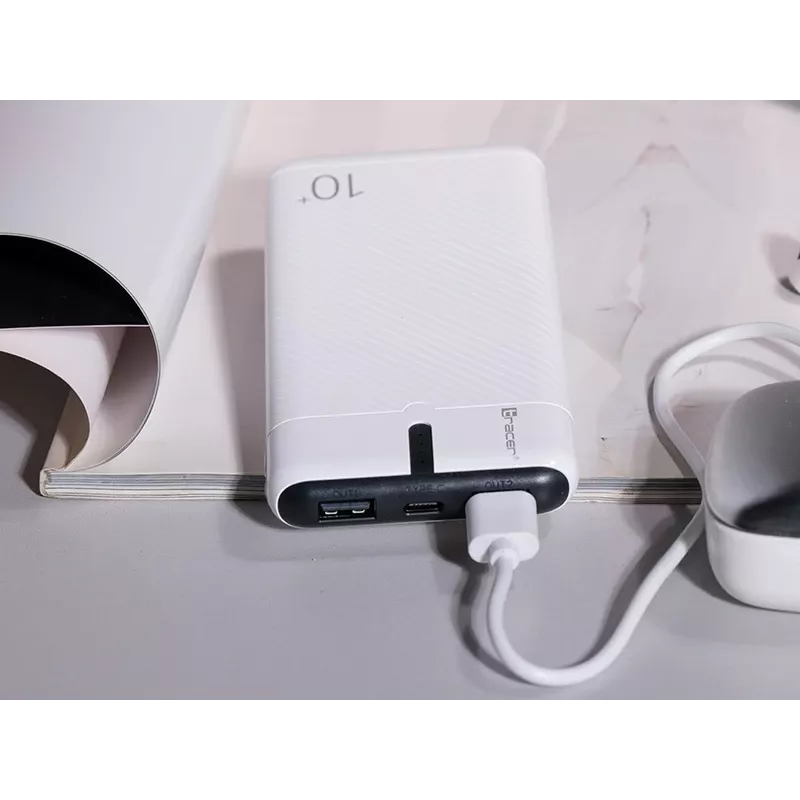 Powerbank EnerGo 10000mAh wit-zwart