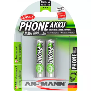 Batterij Ansmann blister 2 x DECT-accu AA 800mAh