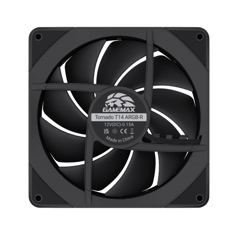 GAMEMAX TORNADO T14 ARGB-R 140mm behuizingsventilator - zwart