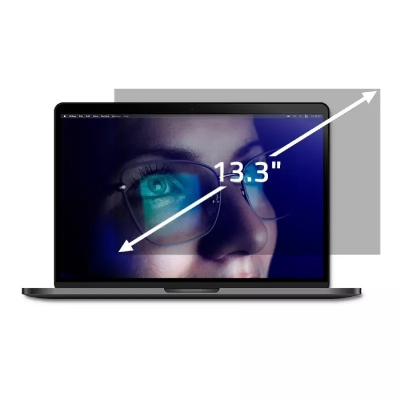 Qoltec 51050 privacyfilter voor beeldscherm (13,3 inch) (11,59 inch, 16:9), beeldschermfolie voor notebook