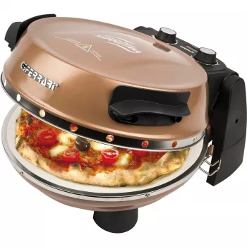 Pizzaoven Napoletana (koper, 1.200 watt, voor pizza's Ø 31 cm, 2 stenen)