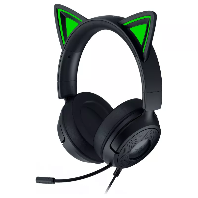 Bedrade gaming-headset Razer Kraken Kitty V3 X — on-ear, ingebouwde microfoon