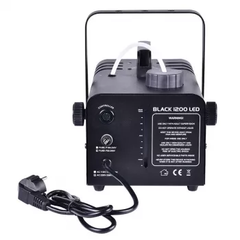 Nevelmachine Light4Me zwart 1200 1200W, 3-l-tank, 4 lampen, 340 m³/min doorvoer