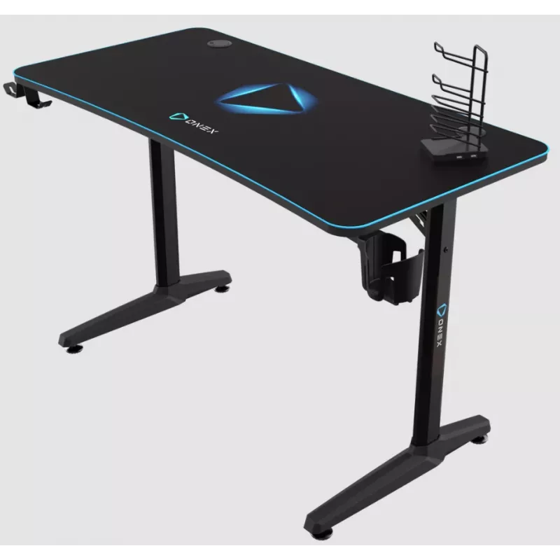 Gaming-tafel Onex GD1200H — 1200 mm tafelblad met bekerhouder en headset-haak