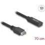 DeLOCK USB-kabel Type-E Key A 20-polig stekker naar USB Type-C bus 70 cm