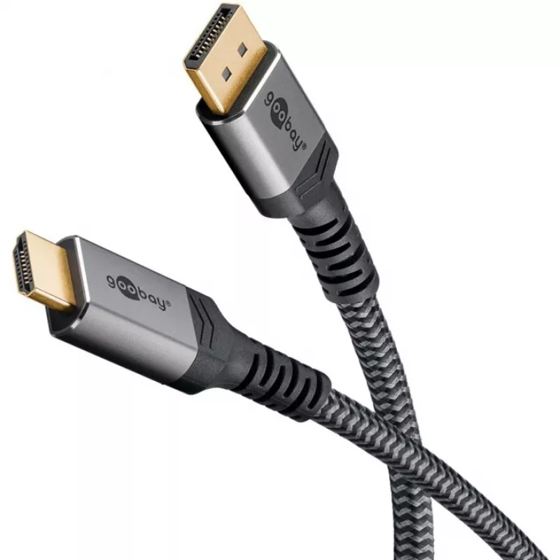 Goobay 65268 Videokabeladapter 1 m DisplayPort HDMI grijs (65268)