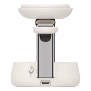 Draadloze USB-oplader Belkin Qi2 WIZ040KQSD — 25 W, USB-voeding, 1,5 m kabel, wit, voor smartphone smartwatch hoofdtelefoon fitnesstracker