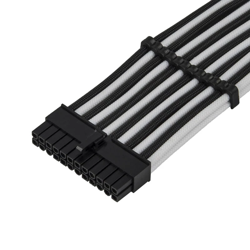 ATX-verlengkabel SILVERSTONE SST-PP07E-MBBW 30 cm zwart/wit
