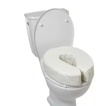 Zachte verhoogde toiletbril, 10 cm