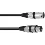 Luidsprekerkabel PSSO 2x2,5 mm², XLR-stekker, 5 m, zwart