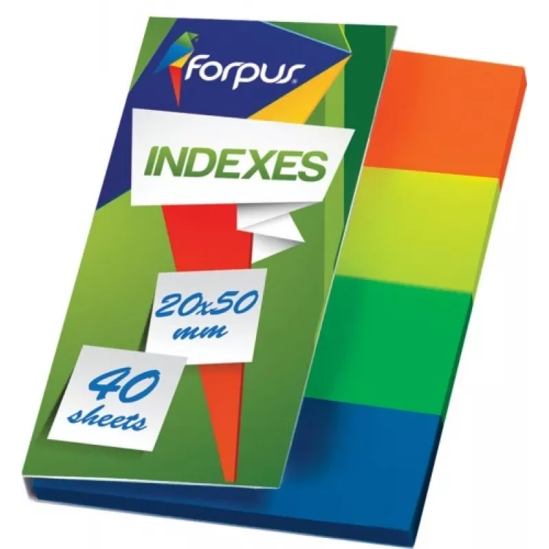 Index Forpus, 20x50 mm, assorti, kunststof (4x40) 0718-102