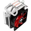 Xilence A402 processorkoeler 9,2 cm zwart, rood, zilver