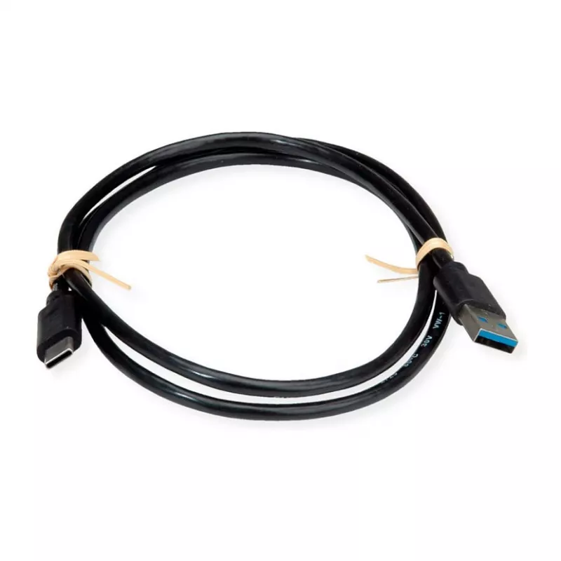 ROLINE RM USB 3.2 Gen 1 kabel, A-C, ST/ST, zwart, 0,5 m