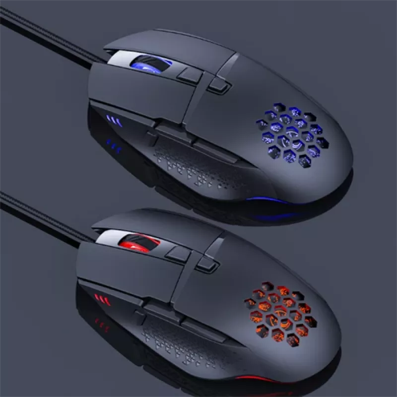 Lumi Legend WM03G-16 bekabelde muis, USB Type-A, optisch, 7200 DPI, Juoda