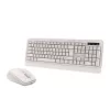 Draadloze toetsenbord-muisset Tellur TLL491171 met nano-USB-ontvanger, crème