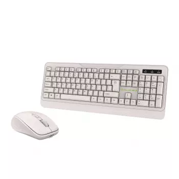Draadloze toetsenbord-muisset Tellur TLL491171 met nano-USB-ontvanger, crème