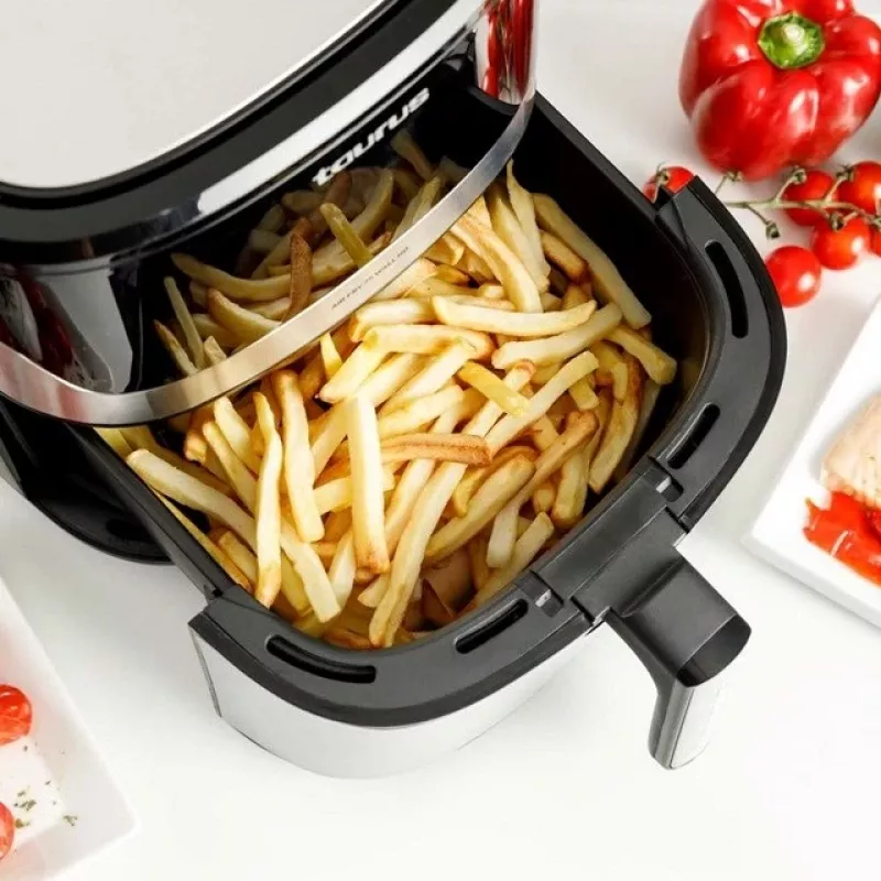 Heteluchtfriteuse Taurus Air Fry 7S 1600W 6,5L, rvs, 8 programma's, 80–200°C, touchbediening