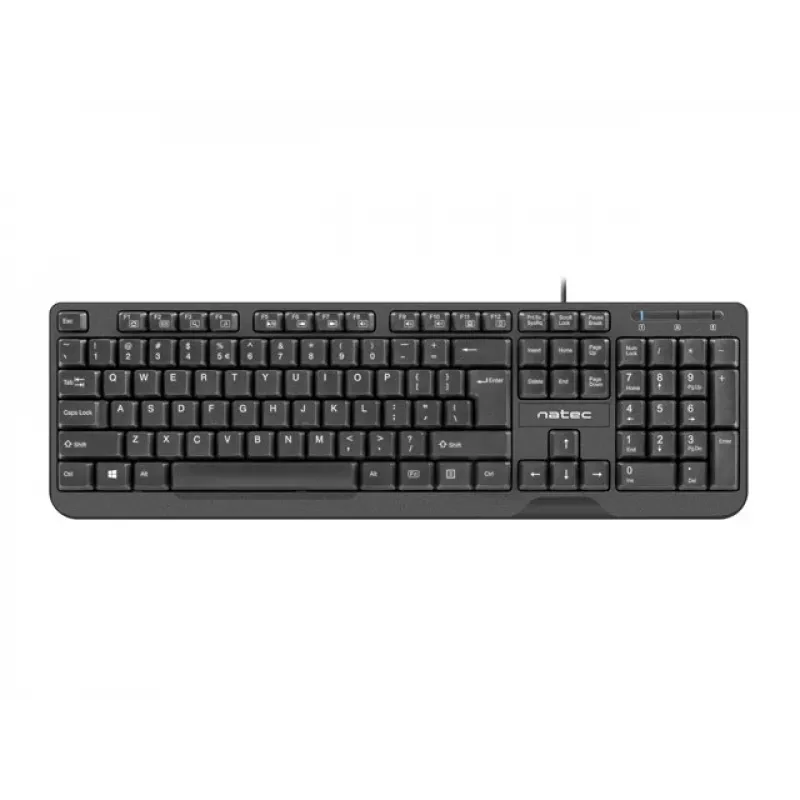 NATEC toetsenbord TROUT SLIM USB, US-layout, zwart