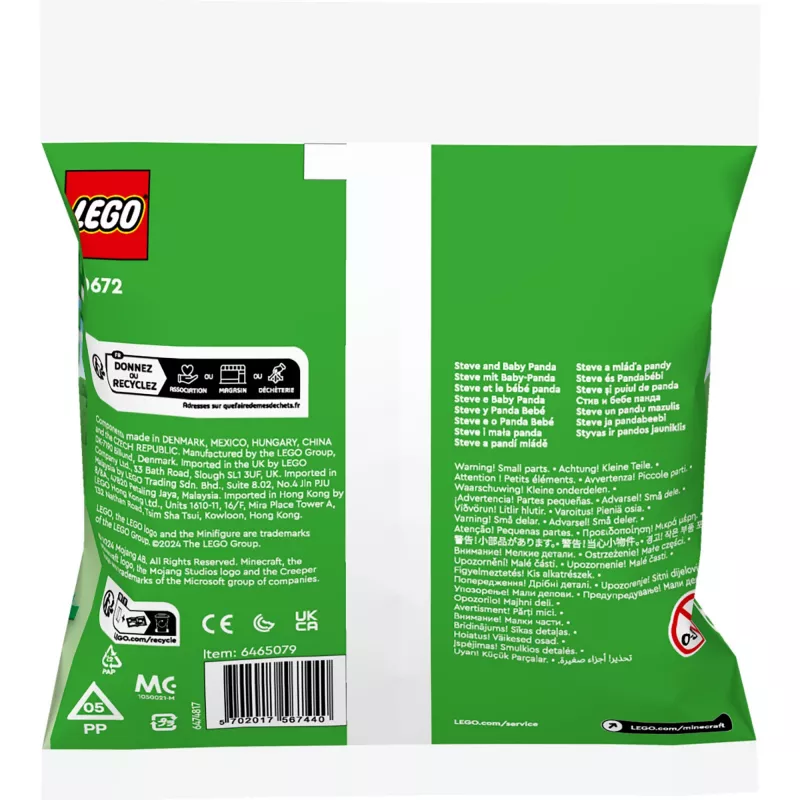 LEGO Minecraft Steve en Baby-Panda 30672 polybeutel