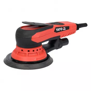 Excentrische schuurmachine YATO YT-82206 — 350 W, 150 mm schijf, 5 mm excentriciteit, 4.000–10.000 tpm, 3 m kabel