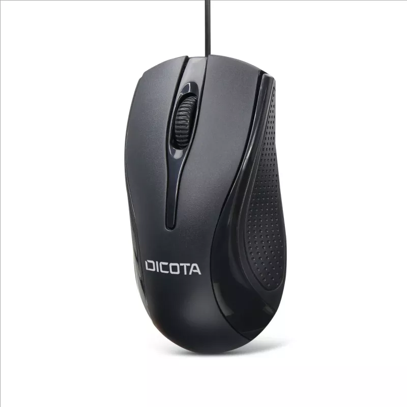 DICOTA - muis - ambidexter - laser - 3 knoppen - bedraad - USB - zwart (D32011)