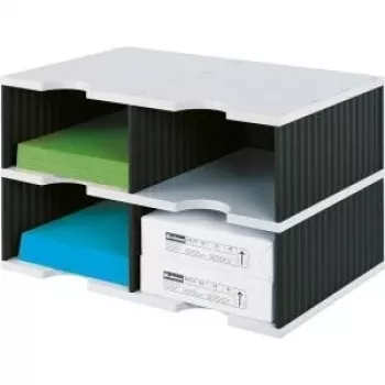 styrodoc duo documenten-opbergbox polystyreen zwart - grijs (268-0222.98)