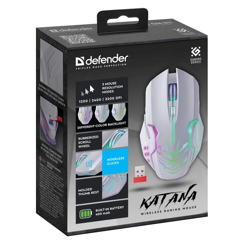 CDEFENDER GM-511 KATANA RF 3200dpi 7P WIT
