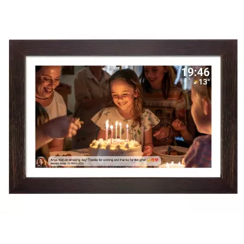 Denver PFF-1543DW digitale fotolijst bruin 39,6 cm (15,6 inch) touchscreen Wi-Fi