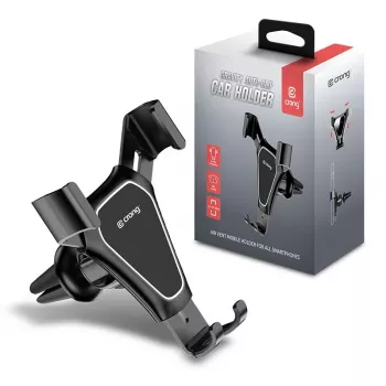 Autohouder Crong CRG-CH4-BLK voor smartphones — verstelbaar compact ontwerp