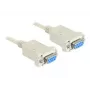 Seriële nullmodem 9-polig bus naar 9-polig bus 1,8 m, kabel grijs, 1,8 meter
