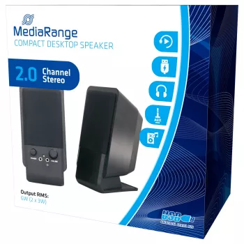 MEDIARANGE luidspreker - voor pc - 6 watt (totaalvermogen)