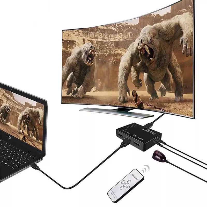 Media-Tech MT5207 5x HDMI-switch, 4K