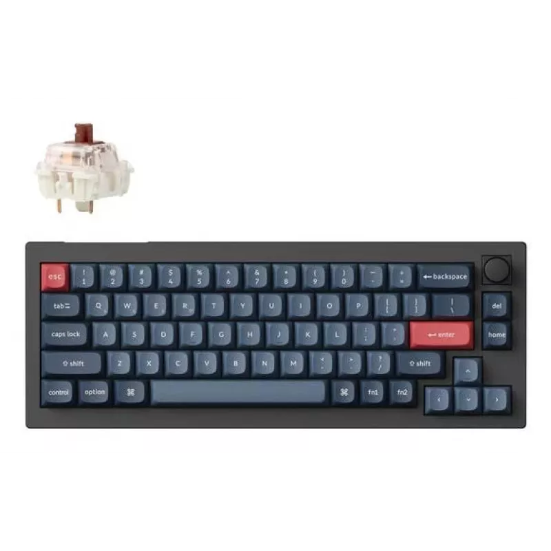 Mechanisch toetsenbord Keychron V2 MAX met Gateron Jupiter Brown Switches, zwart, US-layout