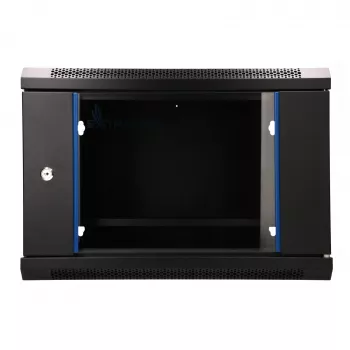 EXTRALINK LITE 6U 530X400 wandmontage-rackkast zwart met legbord