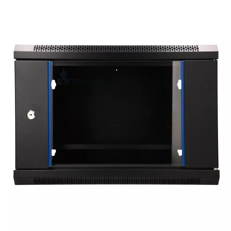 EXTRALINK LITE 6U 530X400 wandmontage-rackkast zwart met legbord