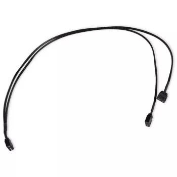 Y-kabelsplitter aRGB 3-pin naar 2x 3-pin, 60cm zwart, incl. connector