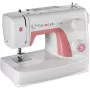 Singer Simple 3210 automatische naaimachine, elektromechanisch, 10 steken, 4-staps knoopsgat, vrije arm, 85 W, wit/roze