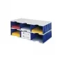 styrodoc trio documenten-opbergbox van polystyreen blauw - grijs (268-0322.38)