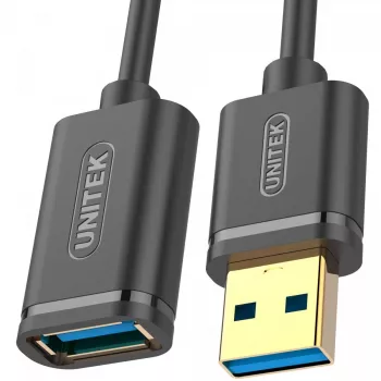 UNITEK Y-C457GBK USB-kabel USB 3.2 Gen 1 (3.1 Gen 1) 1 m USB A zwart