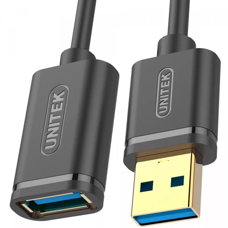 UNITEK Y-C457GBK USB-kabel USB 3.2 Gen 1 (3.1 Gen 1) 1 m USB A zwart
