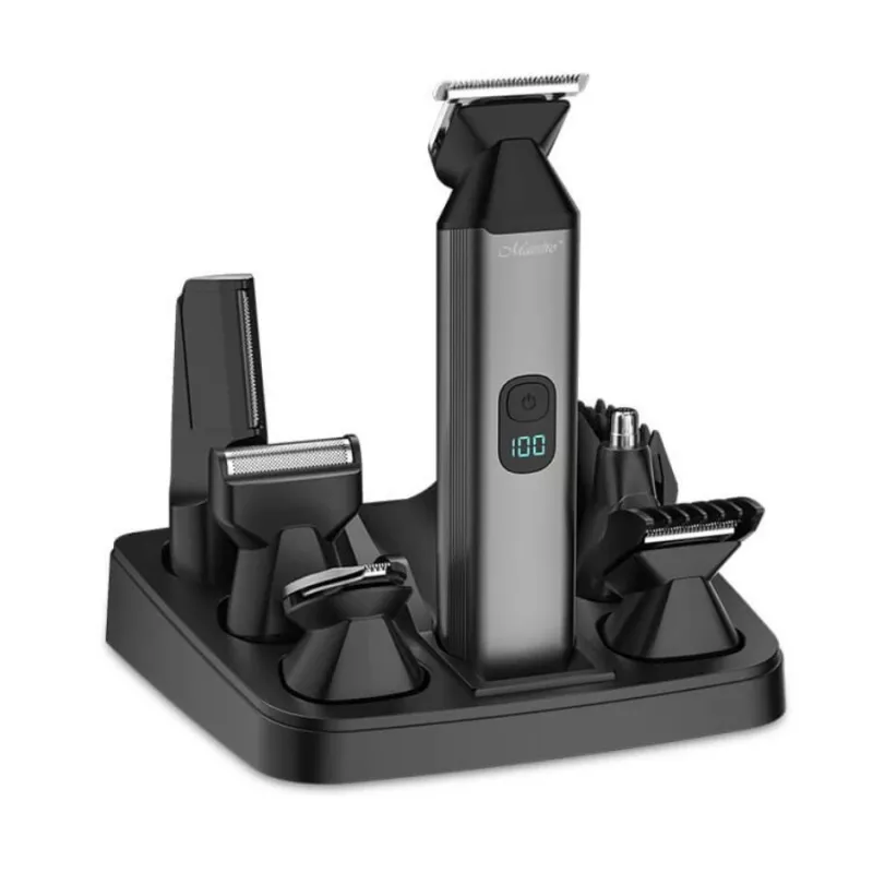 Haarclipsets Maestro MR-661 6-in-1 – zwart, multifunctionele verzorgingsset